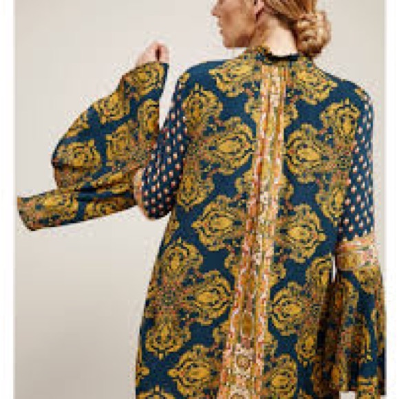 Free People Bohemian Floral Bell Sleeve tunic or Dress - Picture 2 of 4